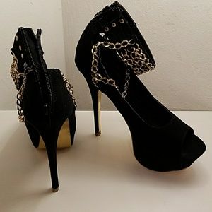 Gold Chain Stilletos, Pumps, Heels, Platforms